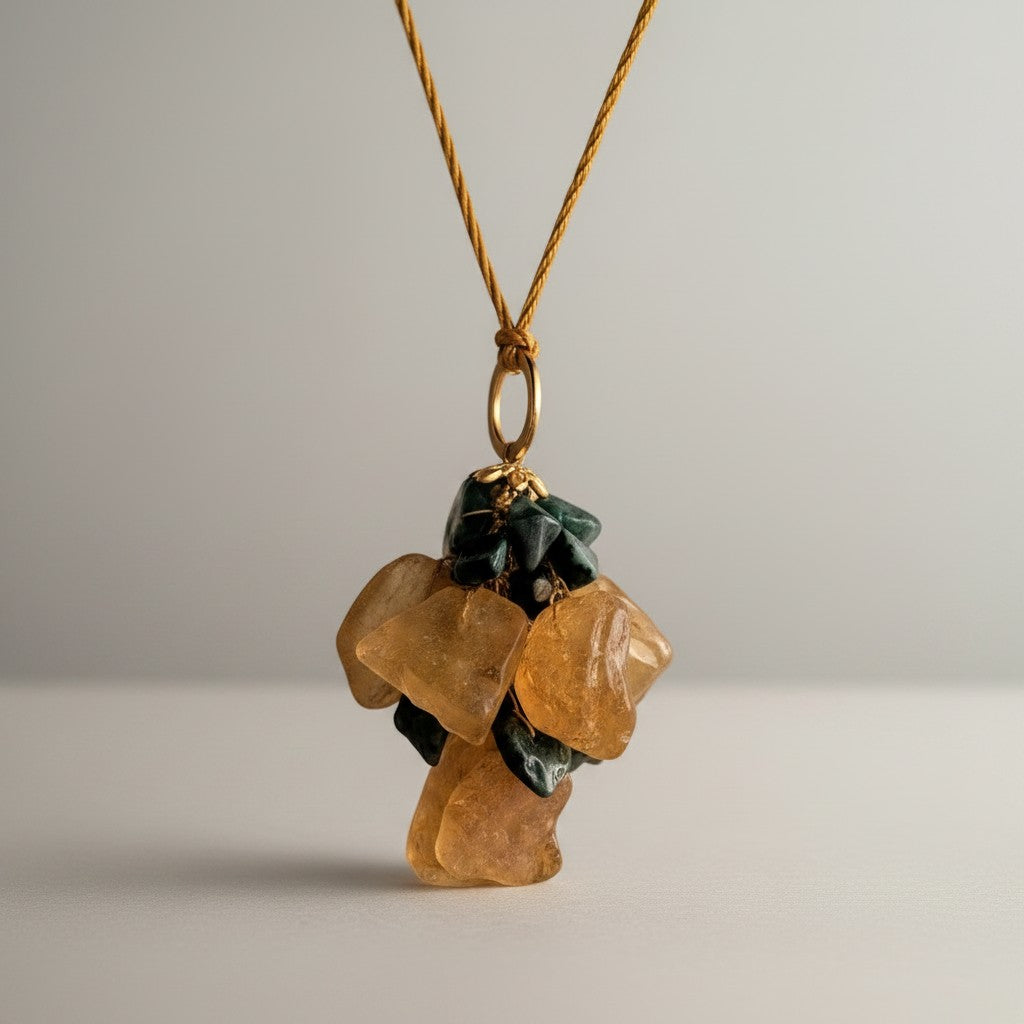 COLLAR RACIMO AMBAR JADE