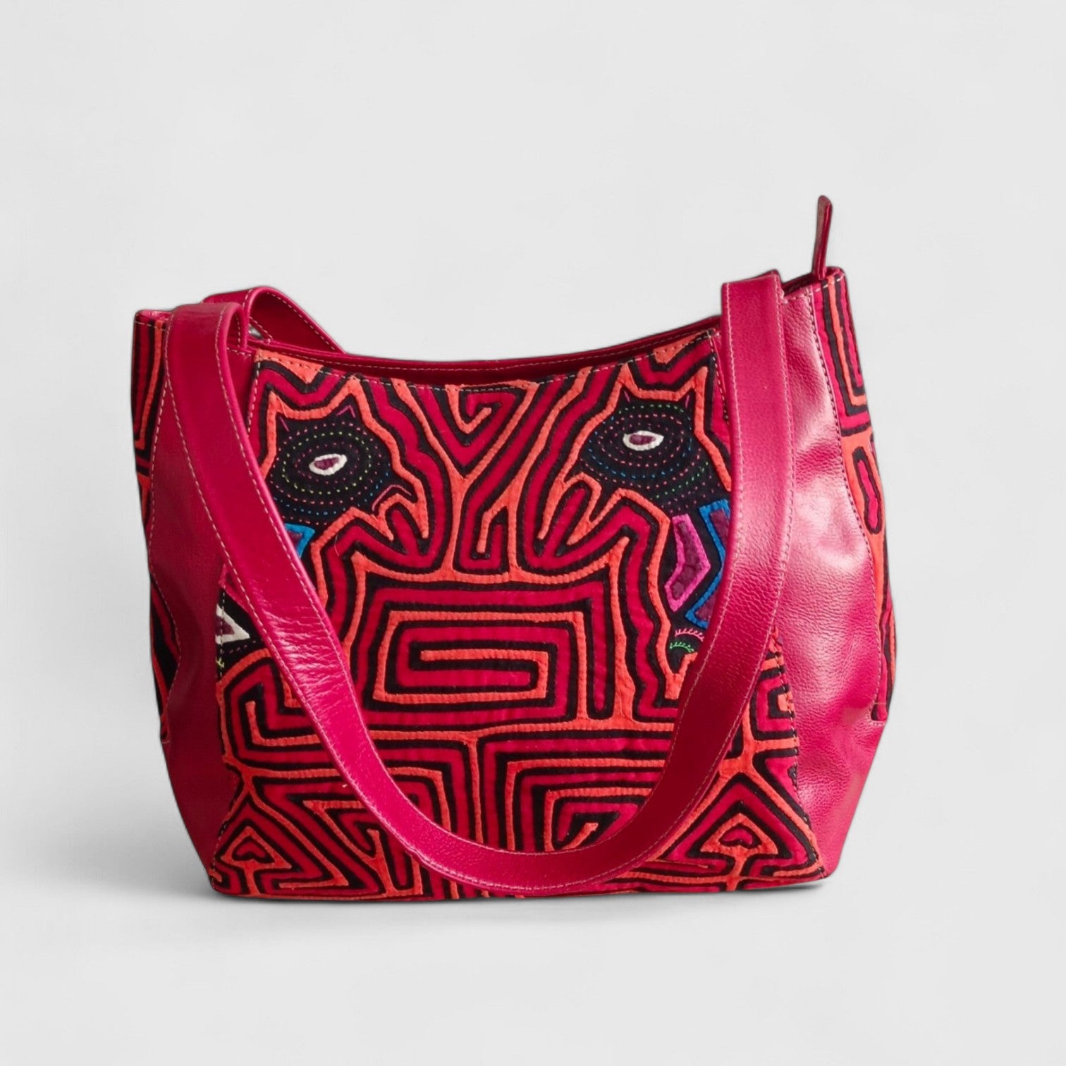 CARTERA MOLA CUERO ROJA