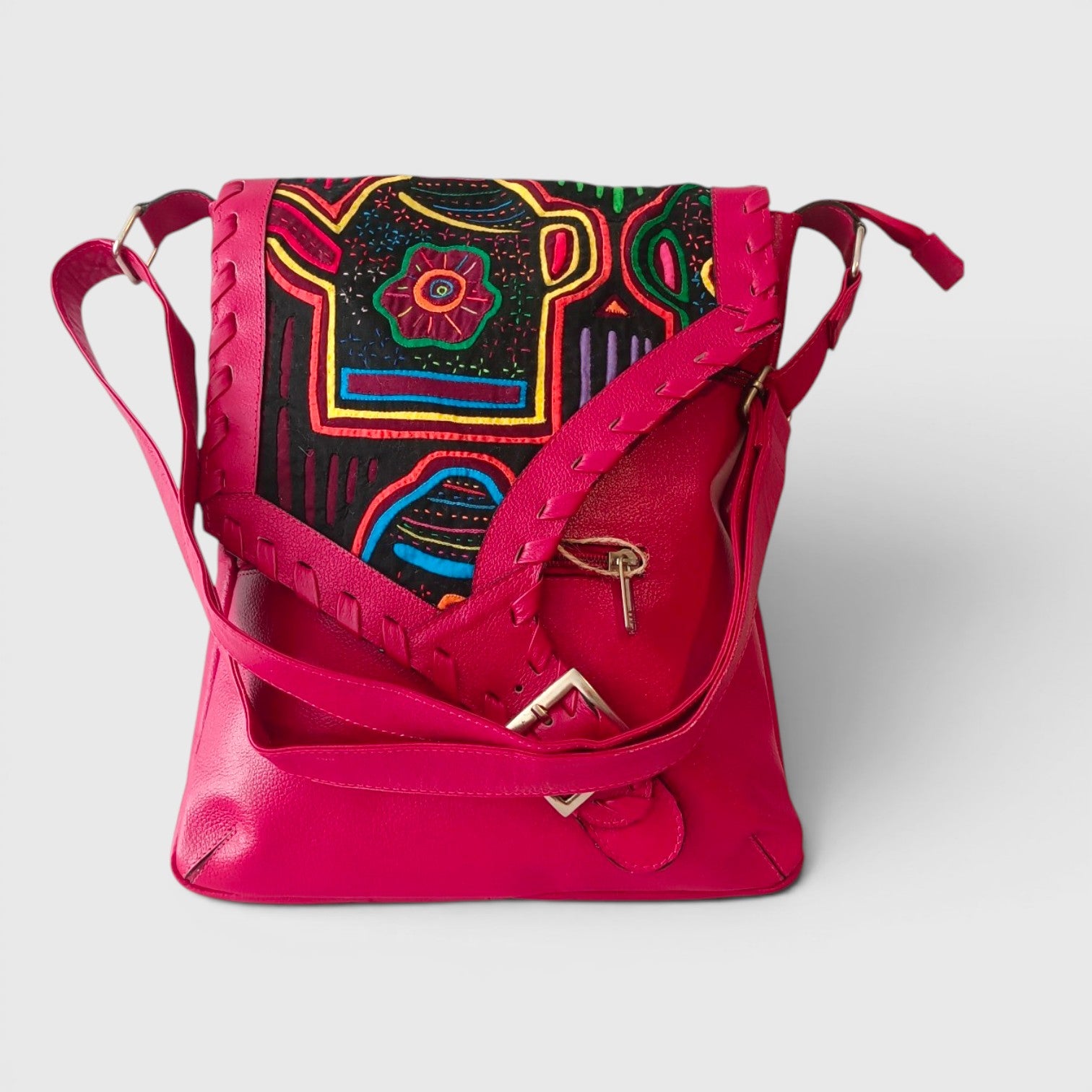 BOLSO MOLA CUERO ROJO
